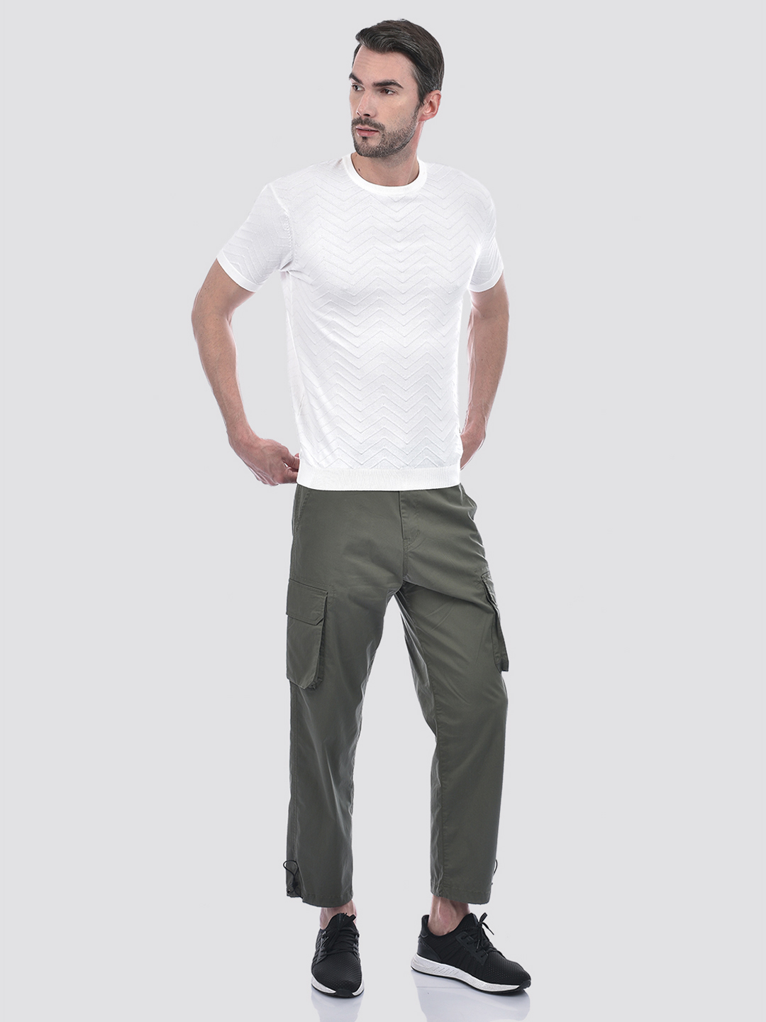 Numero Uno Men Olive Green Cargo Pants